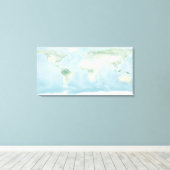 地表の探検家地図 キャンバスプリント (インサイチュ (ウッドフロア))