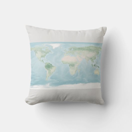 地表の探検家地図 クッション (正面)