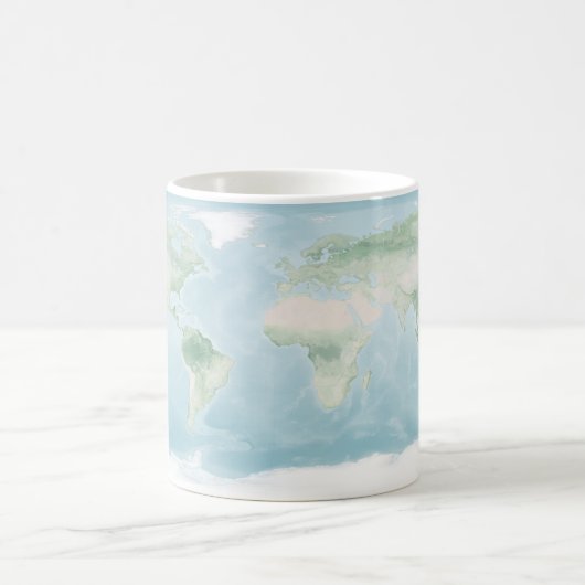 地表の探検家地図 コーヒーマグカップ (中央)