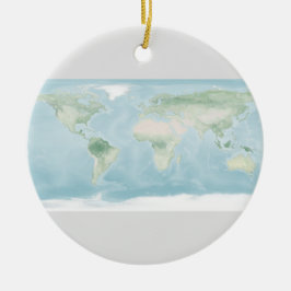 地表の探検家地図 セラミックオーナメント