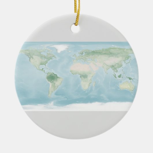 地表の探検家地図 セラミックオーナメント (正面)