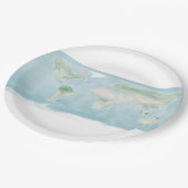 地表の探検家地図 ペーパープレート (アングル)