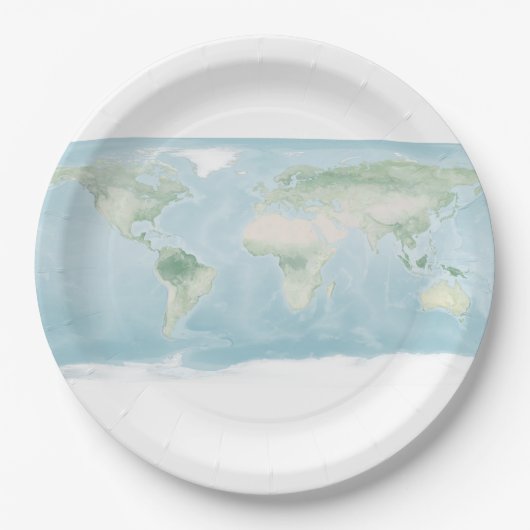 地表の探検家地図 ペーパープレート (正面)