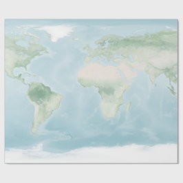 地表の探検家地図 ラッピングペーパー