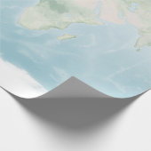 地表の探検家地図 ラッピングペーパー (角)