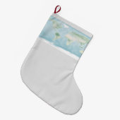 地表の探検家地図 ラージクリスマスストッキング (正面 (吊り時))
