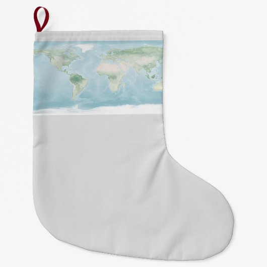 地表の探検家地図 ラージクリスマスストッキング (正面)