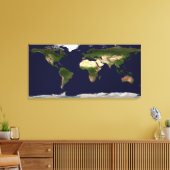 地表面、浅瀬、および陰影の地形図 キャンバスプリント (インサイチュ (リビング))