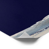 地表面、浅瀬、および陰影の地形図 ポスター (角)