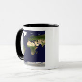 地表面、浅瀬、および陰影の地形図 マグカップ (正面左)