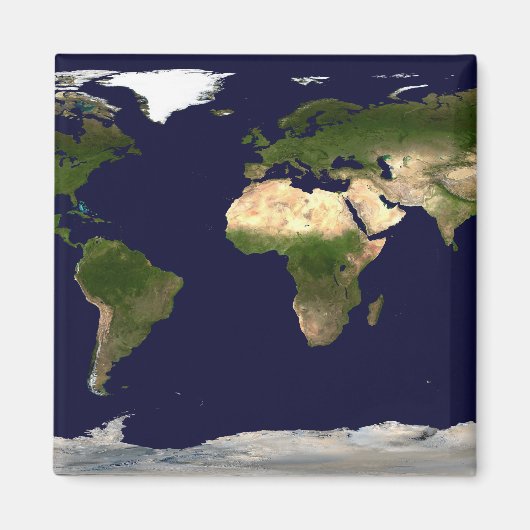 地表面、浅瀬、および陰影の地形図 マグネット (正面)