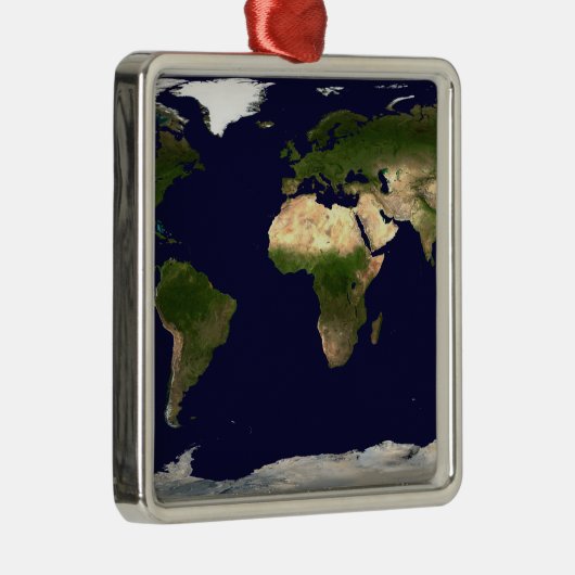 地表面、浅瀬、および陰影の地形図 メタルオーナメント (右)