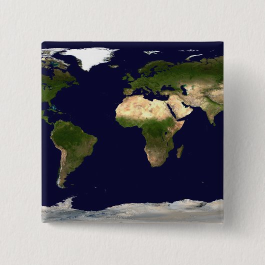 地表面、浅瀬、および陰影の地形図 缶バッジ (正面)