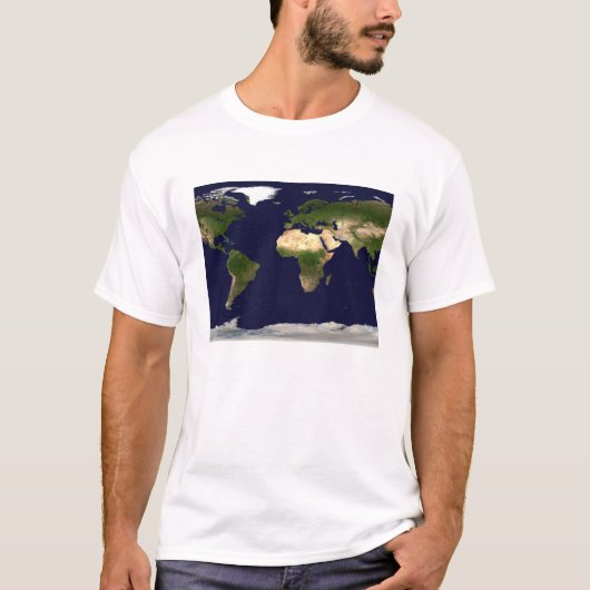 地表面、浅瀬、および陰影の地形図 Tシャツ (正面)