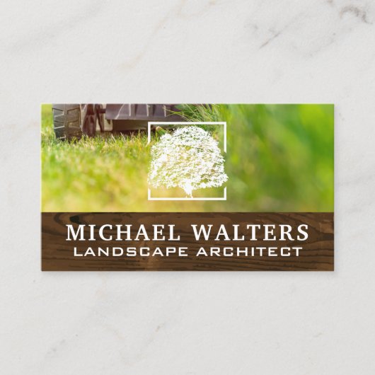 地裁刈り草 | ツリーのロゴ 名刺 (正面)