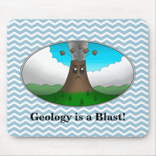 地質は最高だ!アニメ火山 マウスパッド