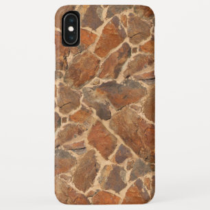 地質ストーンウォールパターン暖かい黄金 iPhone XS MAXケース