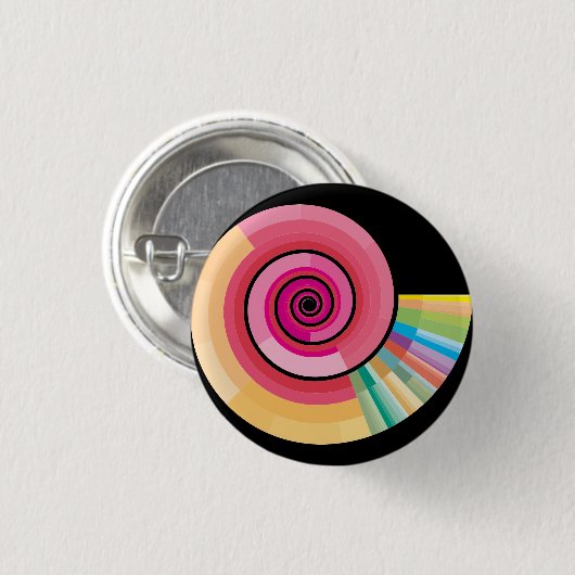 地質タイムスケールの螺線形 缶バッジ (正面&裏面)