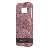 地質ピンクロックテクスチャフォト Case-Mate iPhoneケース (裏面左)