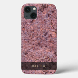 地質ピンクロックテクスチャフォト iPhone 13ケース
