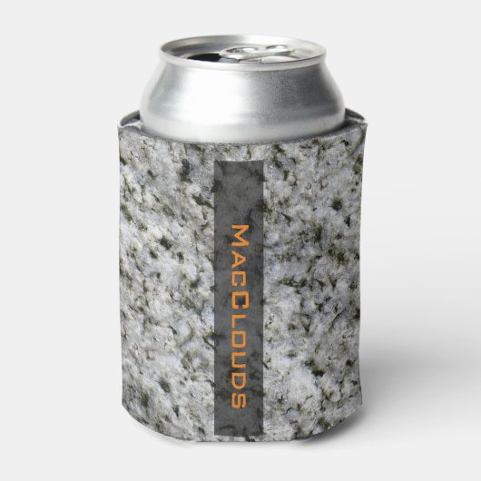 地質ホワイトグラナイトの岩質名のテクスチャ 缶クーラー (缶正面)
