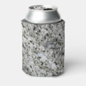 地質ホワイトグラナイトの岩質名のテクスチャ 缶クーラー (缶裏面)