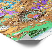 地質ポスター火星地図 ポスター (角)