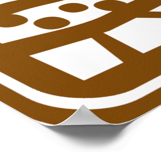 地質吸着道路標識 ポスター (角)