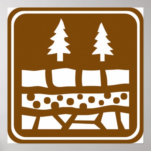 地質吸着道路標識 ポスター (正面)