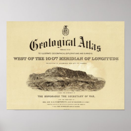 地質図のタイトルページ ポスター (正面)