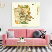 地質図サンフランシスコ キャンバスプリント (インサイチュ (リビング))