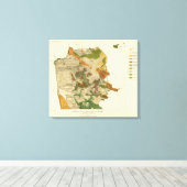 地質図サンフランシスコ キャンバスプリント (インサイチュ (ウッドフロア))