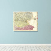 地質図ダブリン キャンバスプリント (インサイチュ (ウッドフロア))