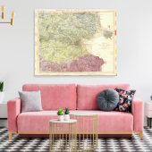 地質図ダブリン キャンバスプリント (インサイチュ (リビング))