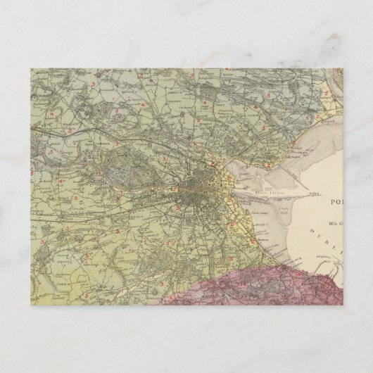 地質図ダブリン ポストカード (正面)