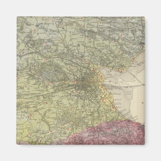 地質図ダブリン マグネット (正面)