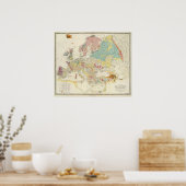 地質図ヨーロッパ ポスター (キッチン)