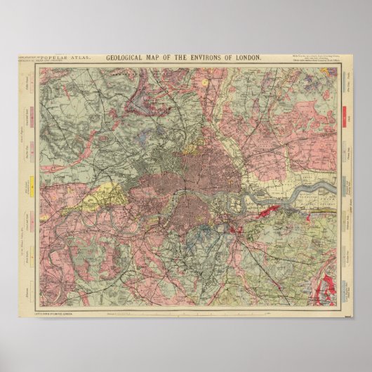 地質図ロンドン ポスター (正面)