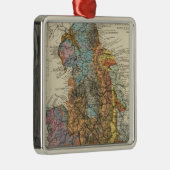 地質地図イギリス、ウェールズ メタルオーナメント (右)