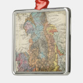 地質地図イギリス、ウェールズ メタルオーナメント (左)