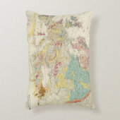 地質地図ヨーロッパ アクセントクッション (正面(垂直))