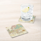 地質地図ヨーロッパ スクエアペーパーコースター (インサイチュ)
