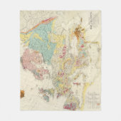 地質地図ヨーロッパ フリースブランケット (正面)