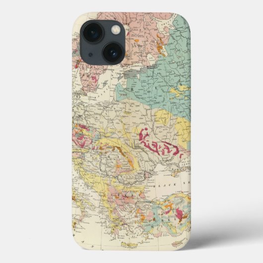 地質地図ヨーロッパ Case-Mate iPhoneケース (裏面)