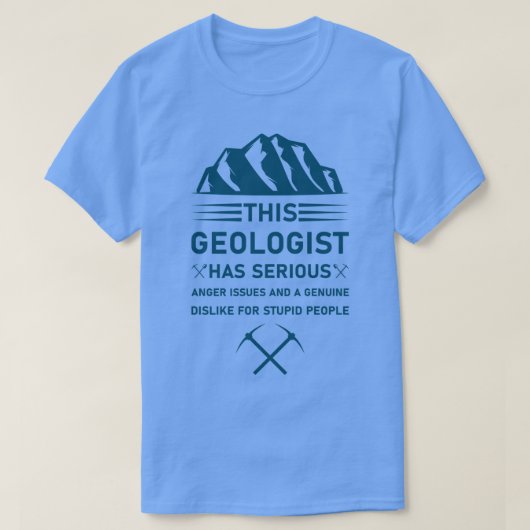 地質地球科学おもしろい地質学者11 Tシャツ (デザイン正面)
