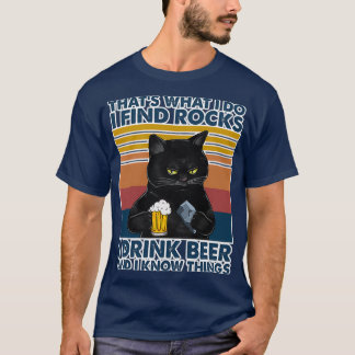 地質地質地質学者ロックスがビール猫を飲む Tシャツ