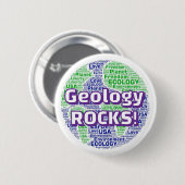 地質学がロックだ！（文字を変更可能） 缶バッジ (正面&裏面)