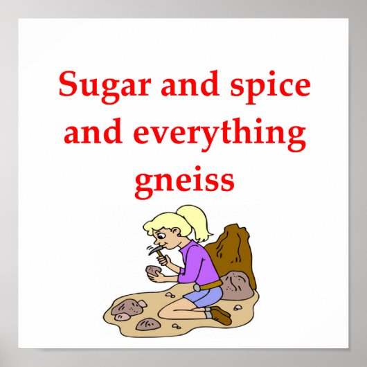 地質学のジョーク ポスター (正面)