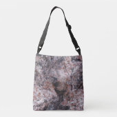 地質学のピンクがかった石の質文字 クロスボディバッグ (裏面)
