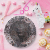 地質学のピンクがかった石の質文字 ペーパープレート (パーティー)